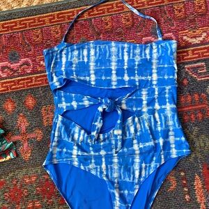 Aerie Blue Tie-Dye Swimsuit